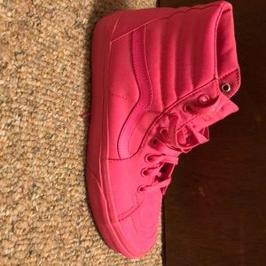 Pink high top vans